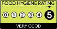 5 Star Food Hygiene Rating from East Lindsey District Council